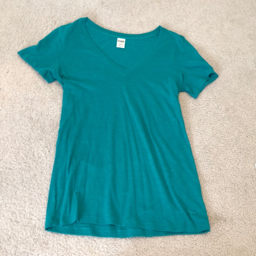 PINK-vneck t-shirt
